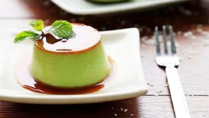 bánh flan bạc hà 1
