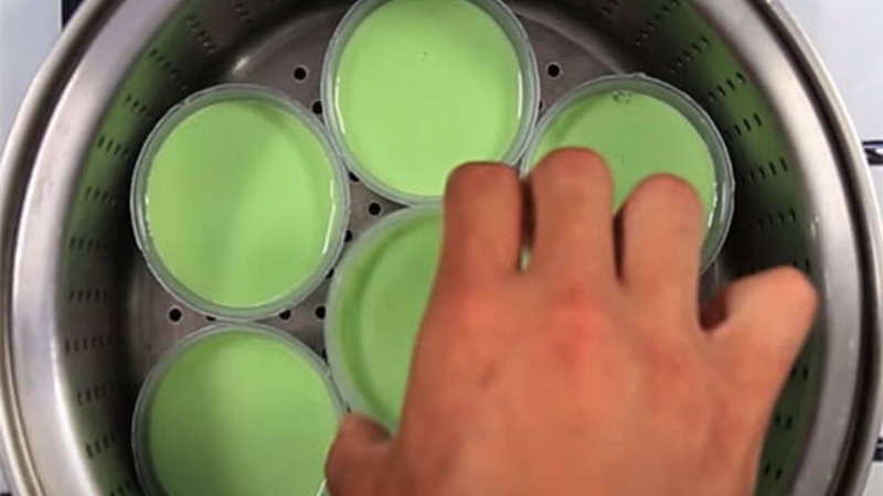 bánh flan bạc hà 6