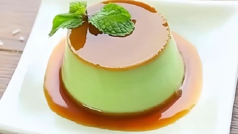 bánh flan bạc hà 7