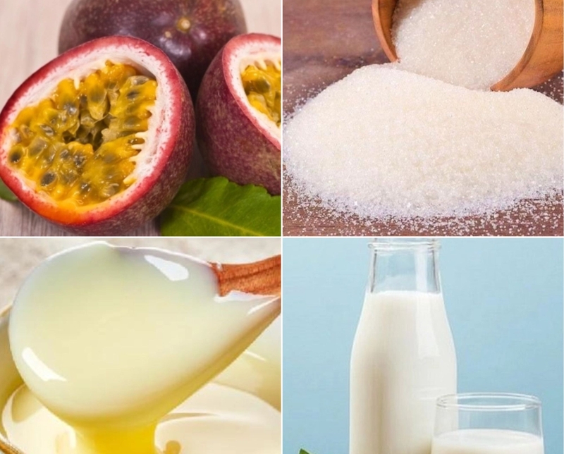 Nguyên liệu cần chuẩn bị cho bánh flan chanh dây