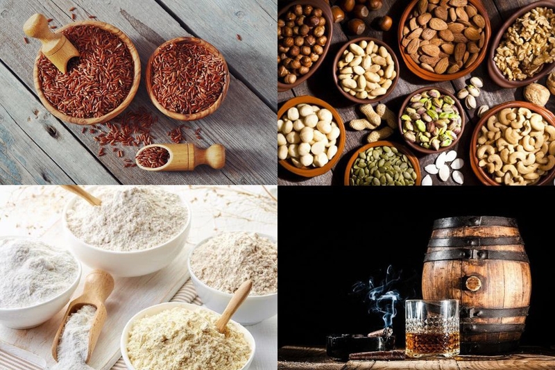 nguyên liệu bánh gạo lứt ngũ cốc yến mạch