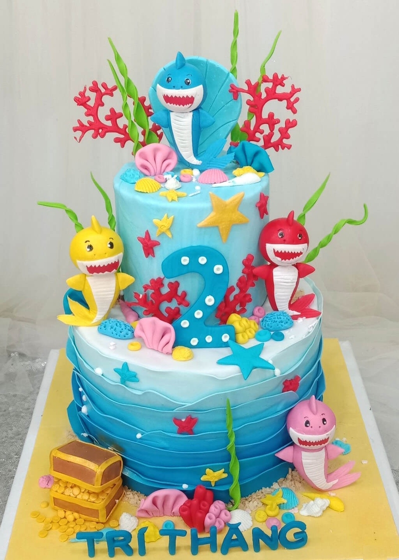 bánh kem baby shark 12