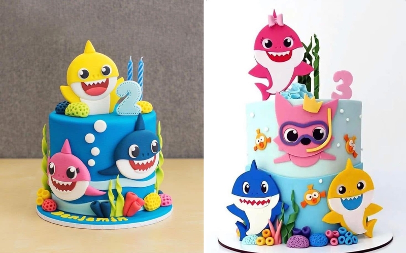 bánh kem baby shark 14