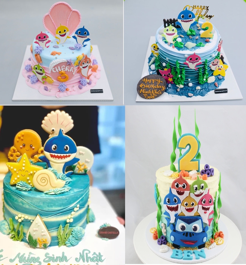 bánh kem baby shark 6