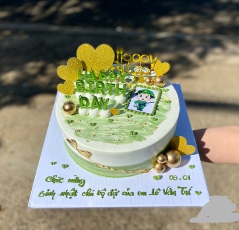 Mẫu bánh in hình lính biên phòng