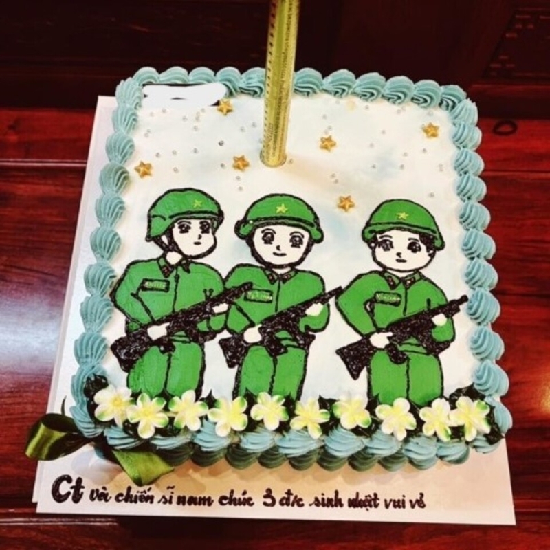 Bánh kem chú bộ đội biên phòng