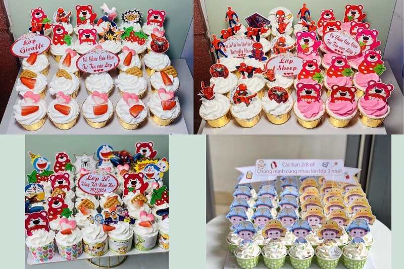 Phá cách với bánh cupcake lạ mắt, tạo nên sự mới mẻ và khác biệt cho lớp mình