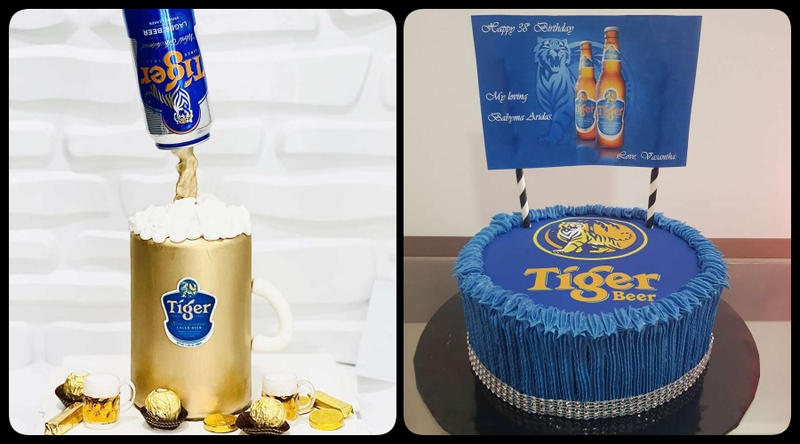 bánh kem hình bia Tiger ảnh 11