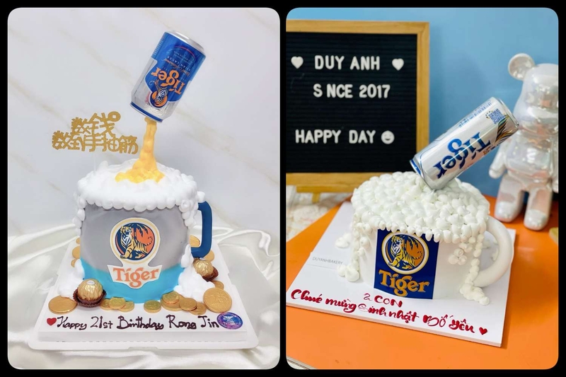bánh kem hình bia Tiger ảnh 15