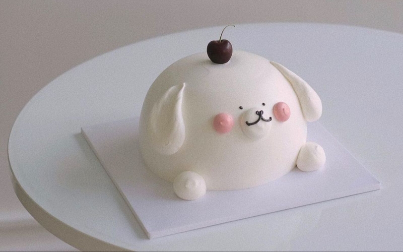 Bánh kem hình con chó 3D sống động 4