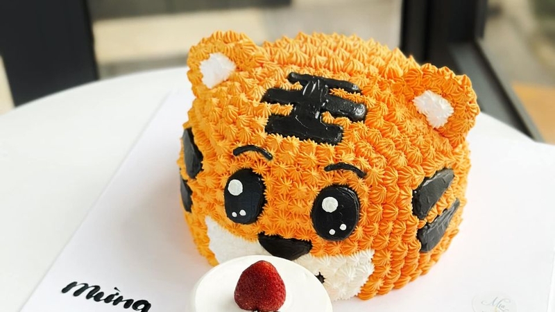 Bánh kem hình con hổ sáng tạo 2