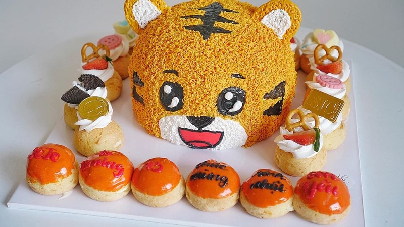 Bánh kem hình con hổ sáng tạo 5