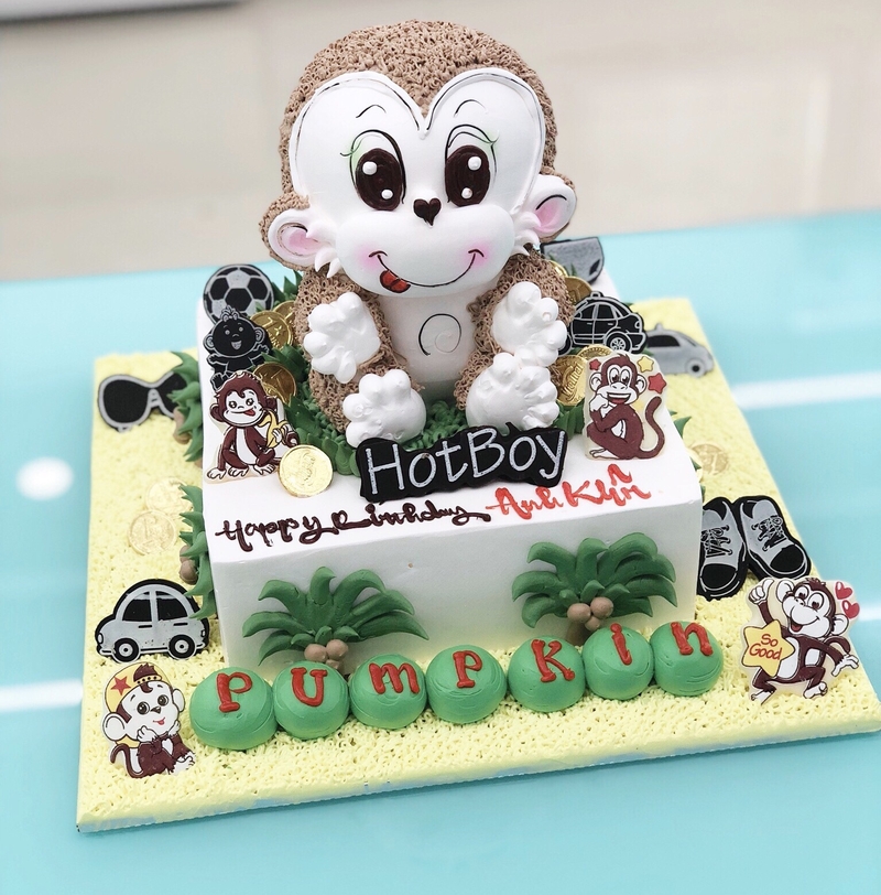 bánh kem hình con khỉ 13