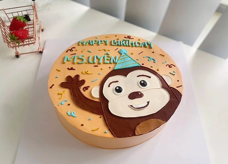 bánh kem hình con khỉ 15