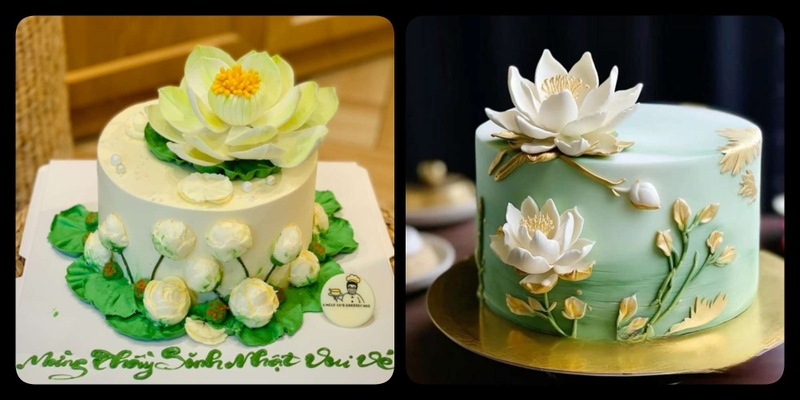 bánh kem hoa sen ảnh 2