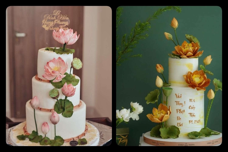 bánh kem hoa sen ảnh 5