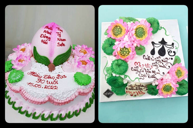 bánh kem hoa sen ảnh 16