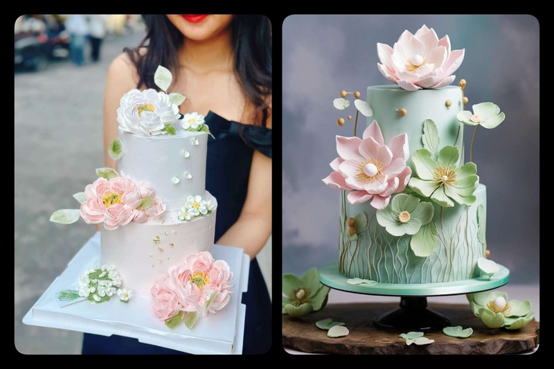 bánh kem hoa sen ảnh 17