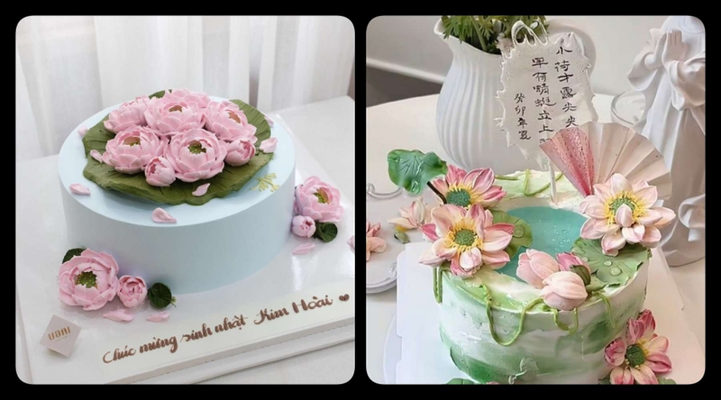 bánh kem hoa sen ảnh 18
