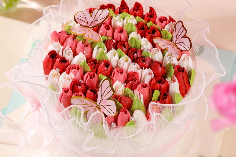 Bánh kem hoa tulip 10