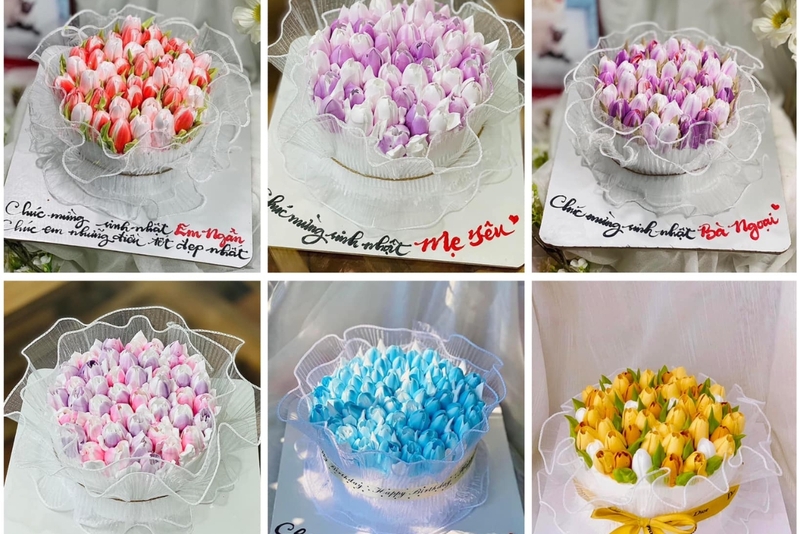 Bánh kem hoa tulip 23