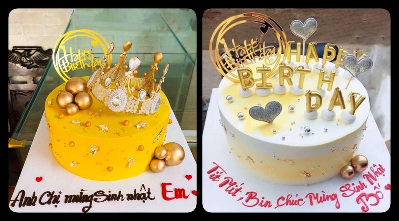 bánh kem màu vàng ảnh 6