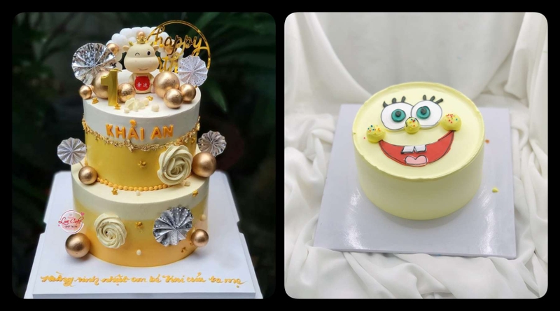 bánh kem màu vàng ảnh 10