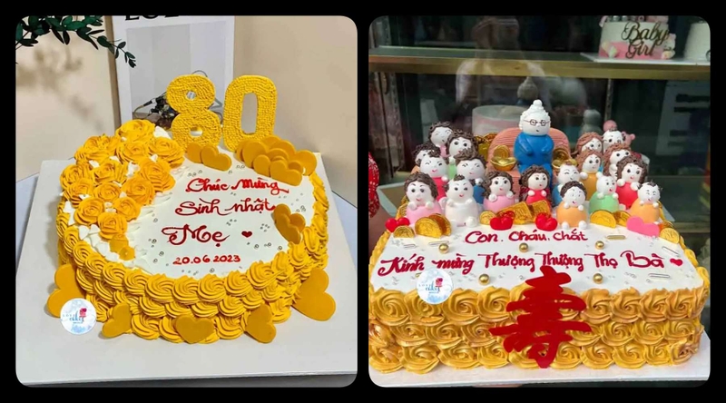 bánh kem màu vàng ảnh 16
