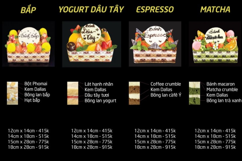 Bánh kem Dallas Quận 1 mang hương vị Châu Âu