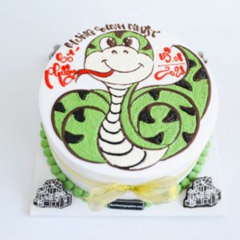 bánh kem con rắn 3