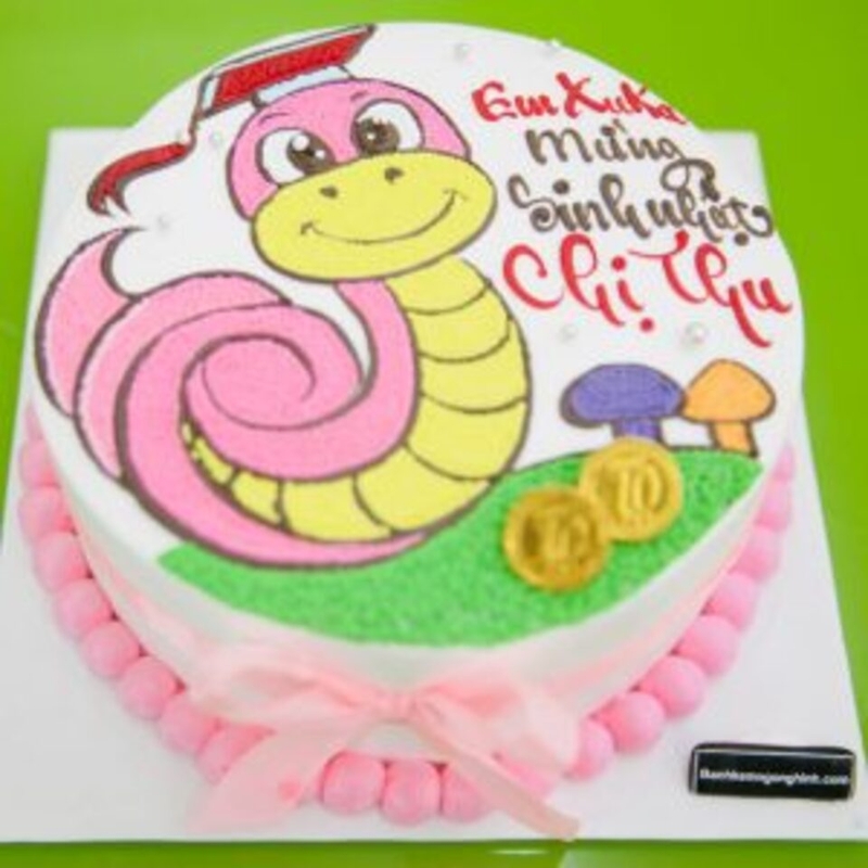 bánh kem con rắn 7