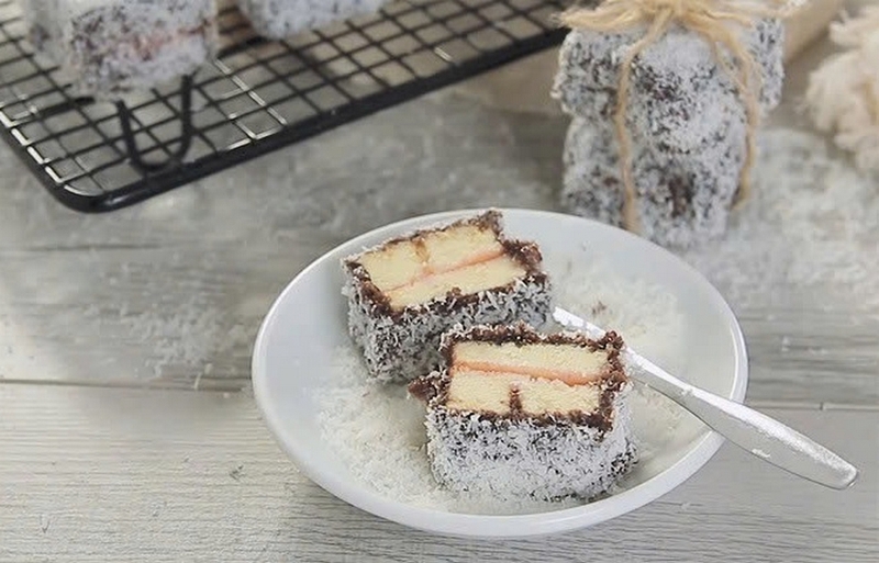 bánh Lamington cam ảnh 6