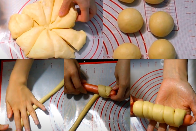 Bánh mì cuộn xúc xích bằng nồi chiên không dầu (6)