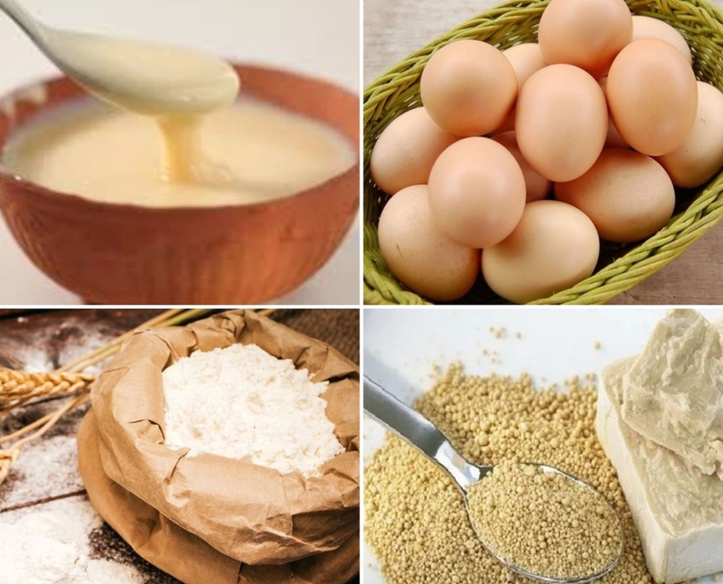 Nguyên liệu làm bánh mì dừa nho khô