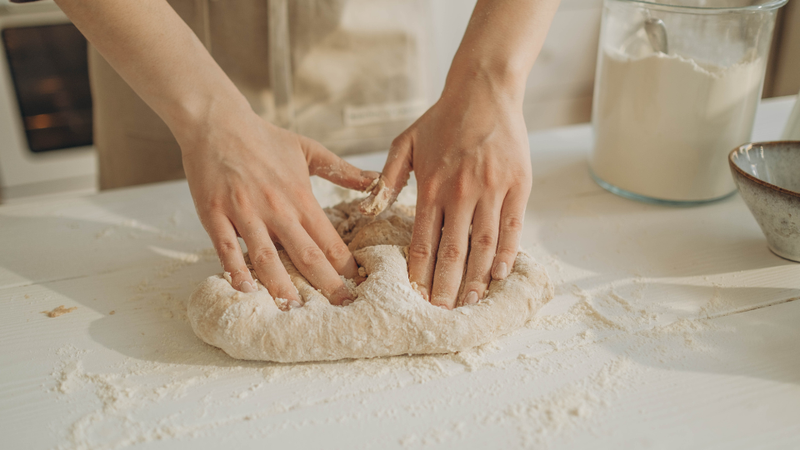Bánh mì khoai lang tím bằng nồi chiên không dầu 2