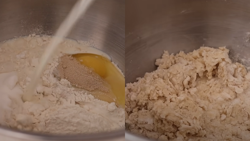 Bước 1: Nhồi bột