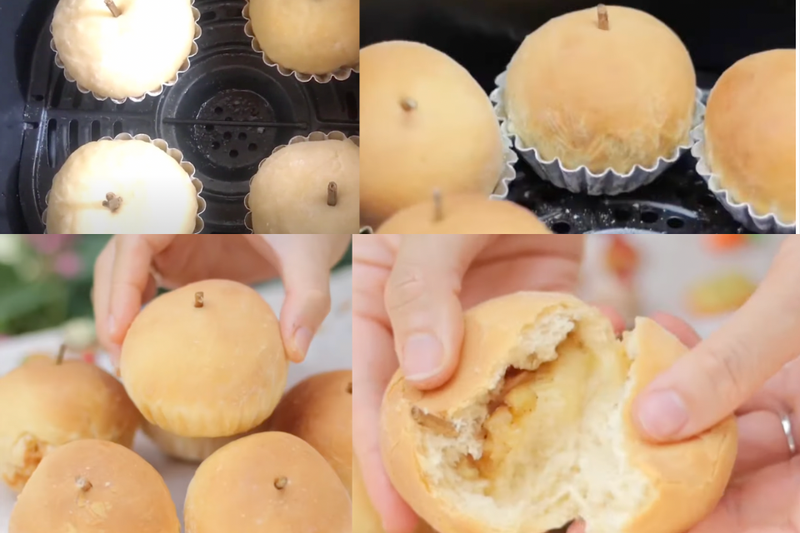 Bánh mì táo bằng nồi chiên không dầu (7)