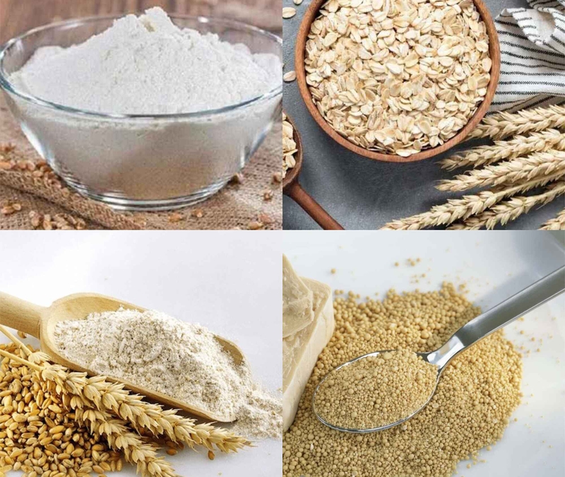 Nguyên liệu làm bánh mì yến mạch nguyên cám