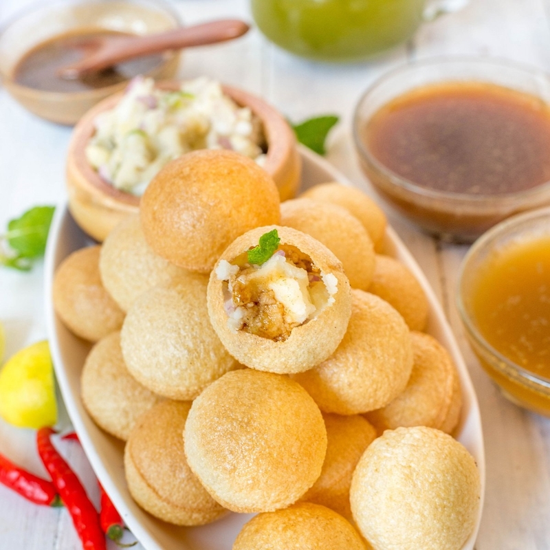 bánh pani puri hình 2