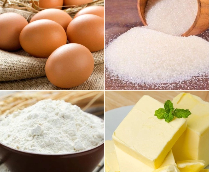 Nguyên liệu để làm bánh quy cúc áo cho 4 người