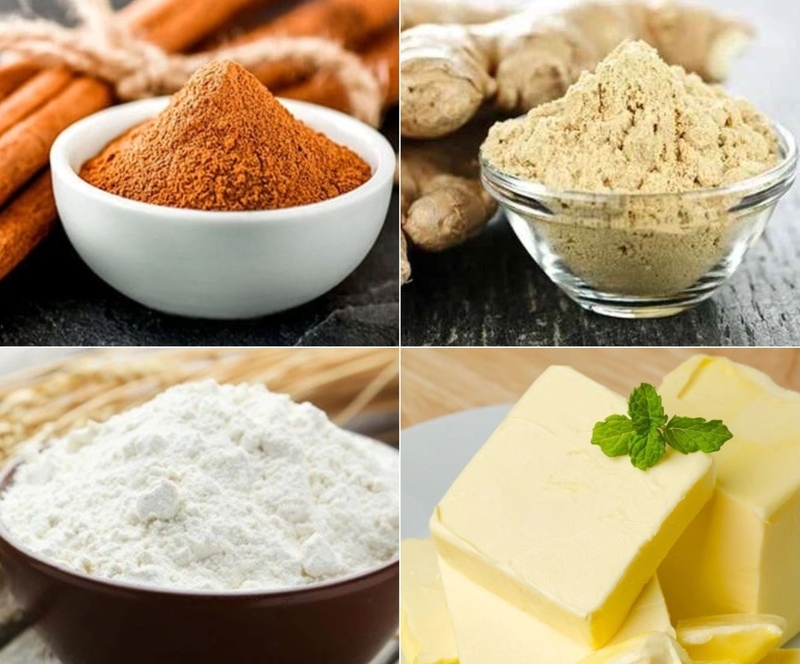 Nguyên liệu làm bánh quy gừng chuẩn vị