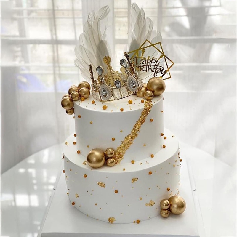 bánh sinh nhật 2 tầng sang trọng 12