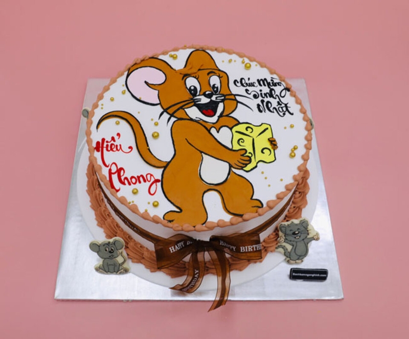 Chiếc bánh sinh nhật chuột Jerry dễ thương