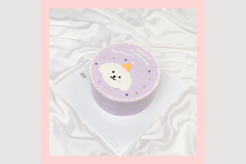 Bánh sinh nhật hình chó Poodle dễ thương