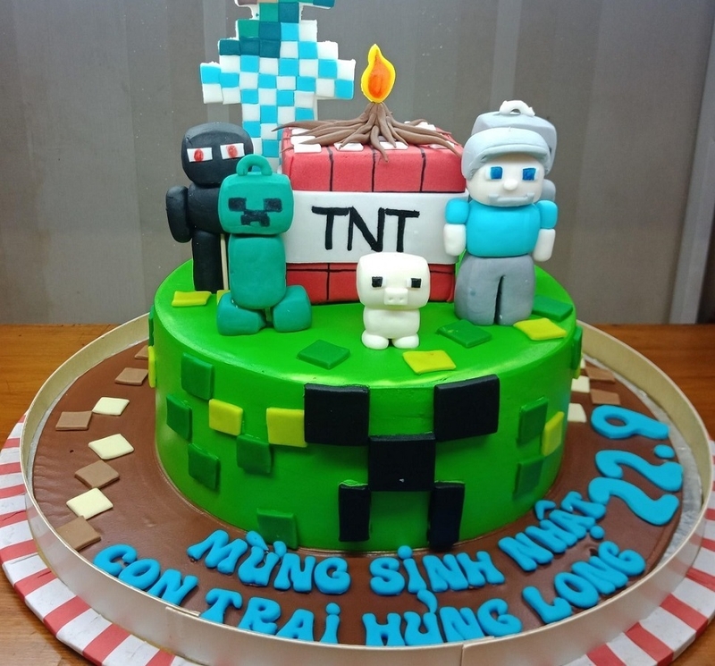 Bánh sinh nhật Minecraft 15