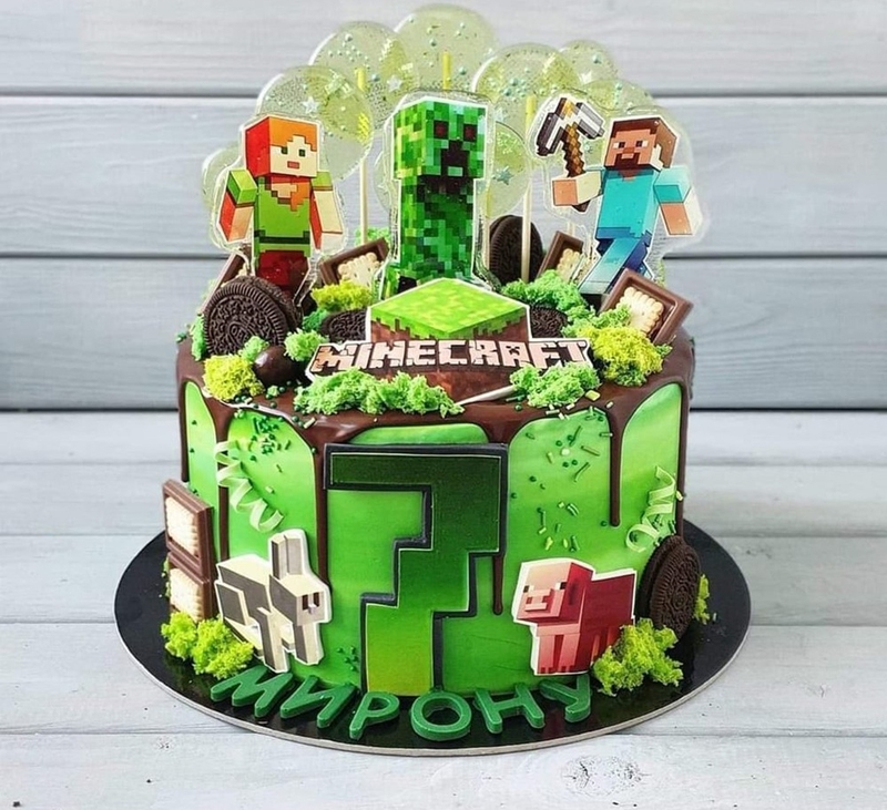Bánh sinh nhật Minecraft 4