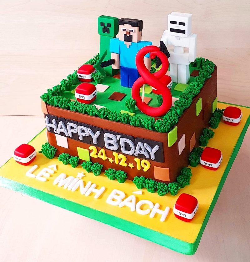 Bánh sinh nhật Minecraft 5