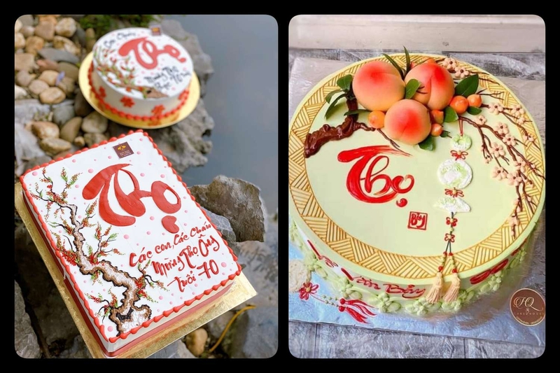 mẫu bánh kem mừng thọ bà 3