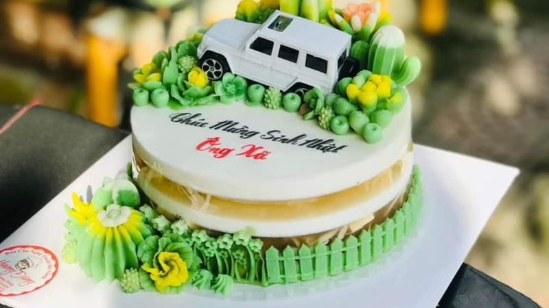 Bánh sinh nhật rau câu đơn giản 1