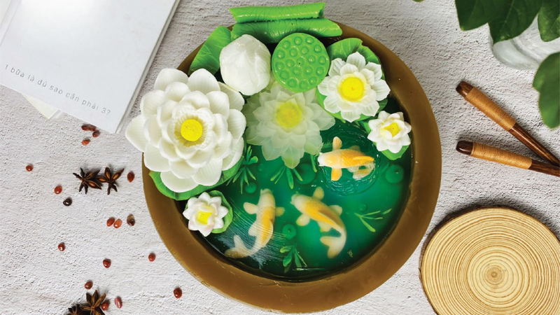 Bánh sinh nhật rau câu đơn giản 8